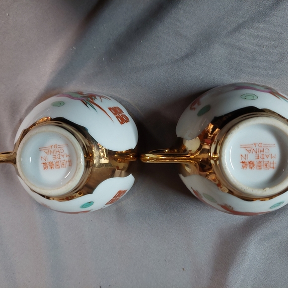 Vintage Gold Trimmed Asian PHOENIX Tea Set (4pcs) Hand-Painted - Picture 11 of 15